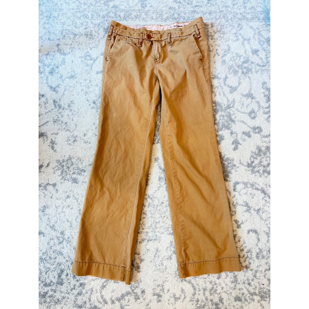 G1 Basic Goods Women Khaki Chino Pants Tan Wide Leg Size 4 Missing Tag